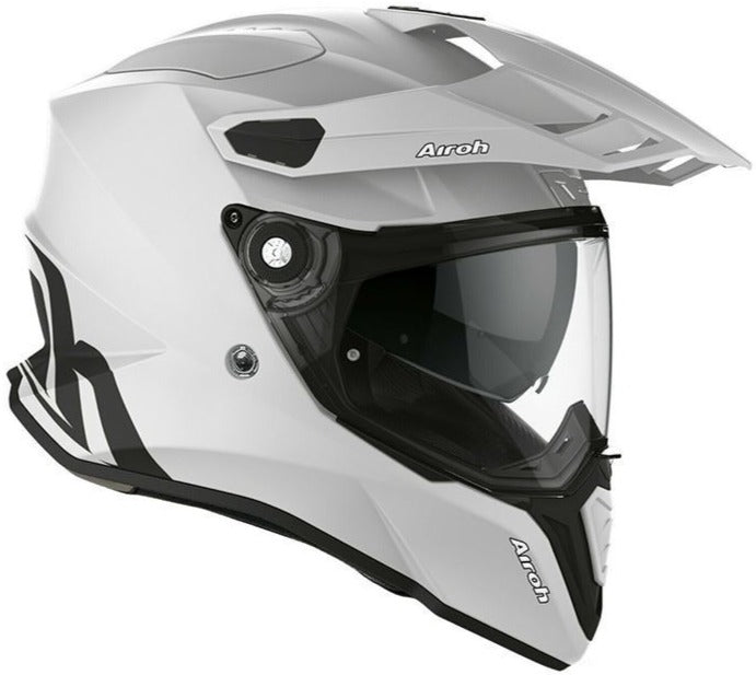 CM14 CASCO AIROH TOURING COMMANDER WHITE GLOSS