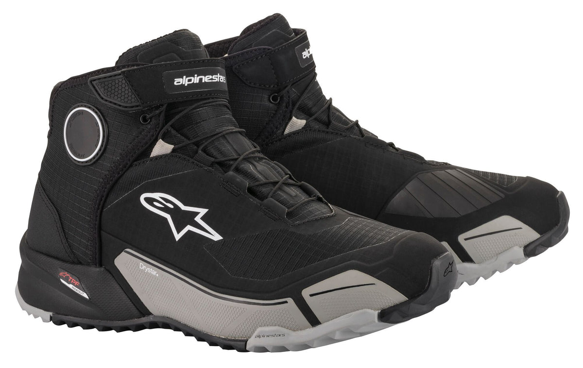 Alpinestars Cr-x Drystar Riding Shoes - Black Cool Grey – Bike Kings