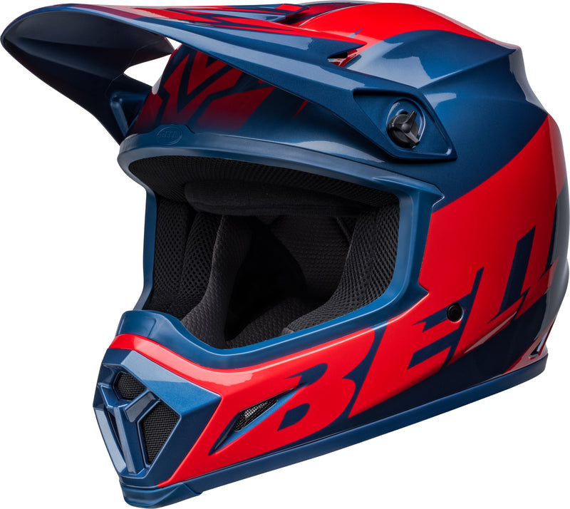 Bell MX-9 MIPS Disrupt Helmet - Blue/Red – Bike Kings