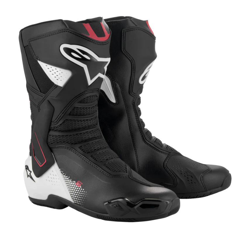 Alpinestars SMX 6 V3 Boots Black White Red Graphic
